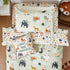 Wildlife Animal Reversible Duvet Cover Set Multicolour/Green